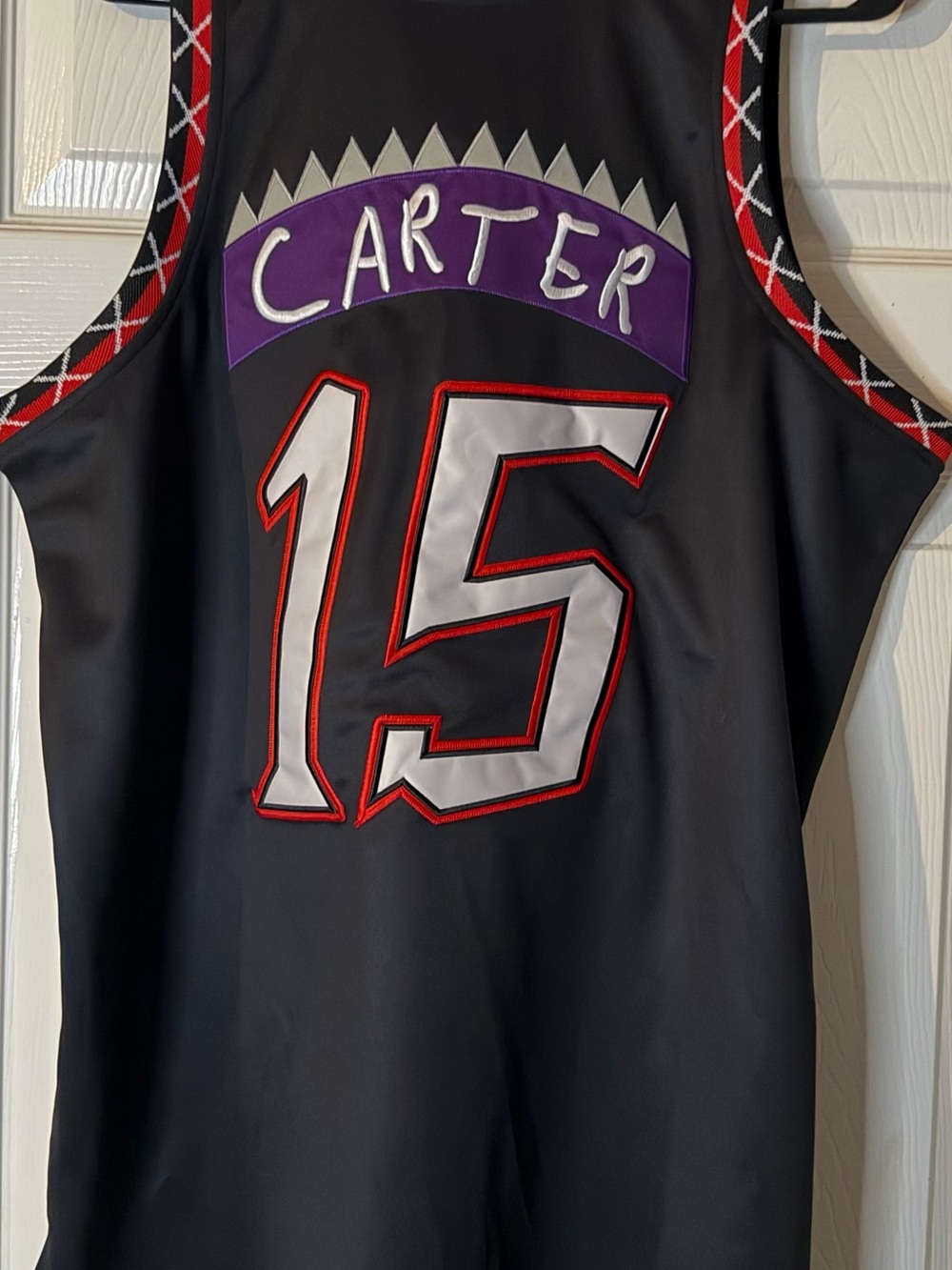 Vince Carter 15 graphic Black and Purple Basketball Jersey